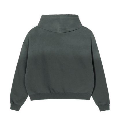 Dark gray hoodie on a white background