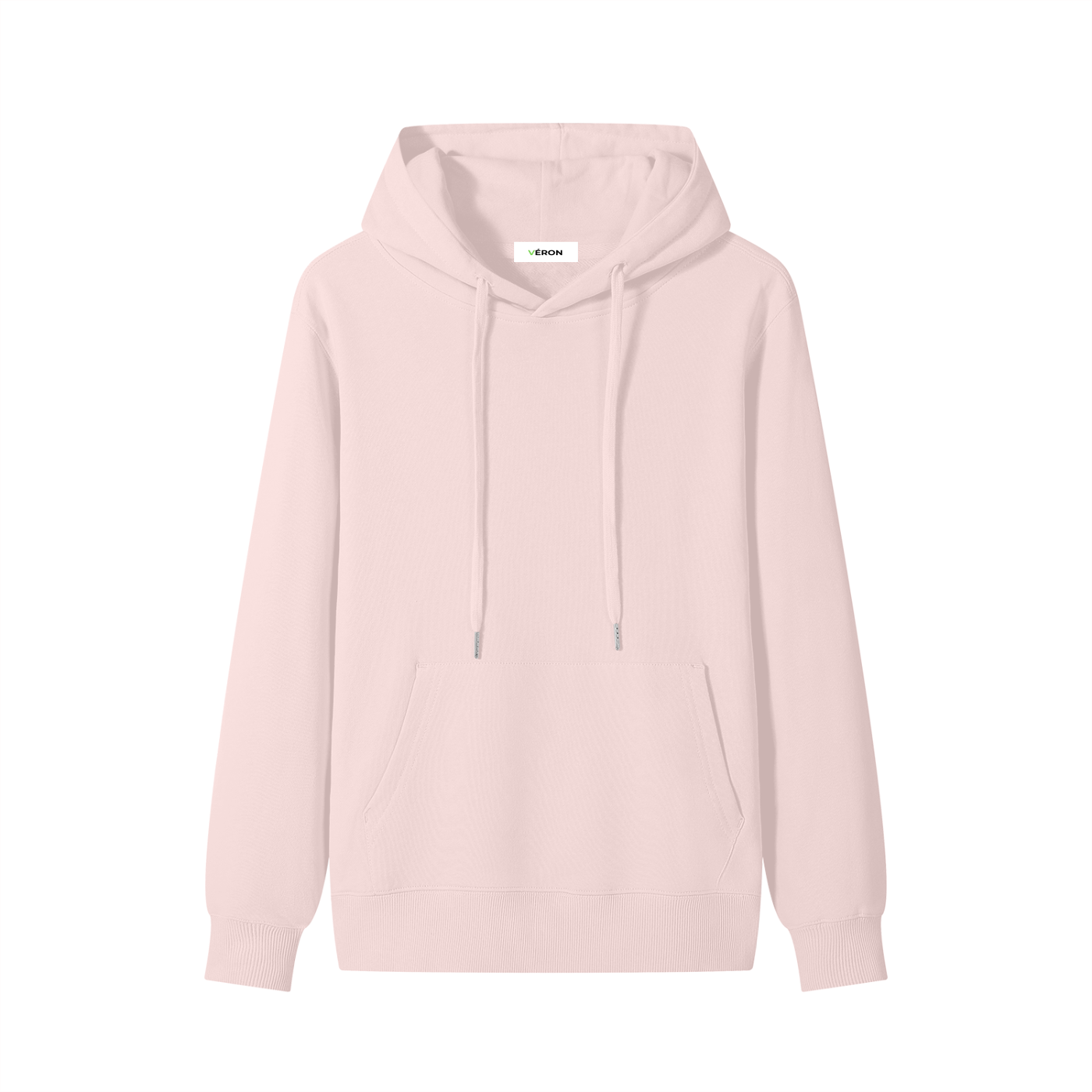 Light pink hoodie on a white background