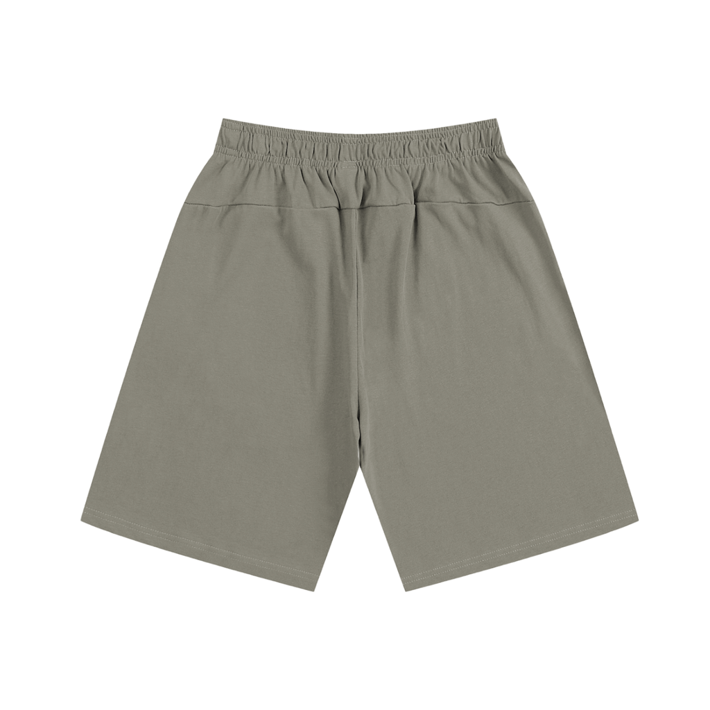 Khaki shorts on a white background