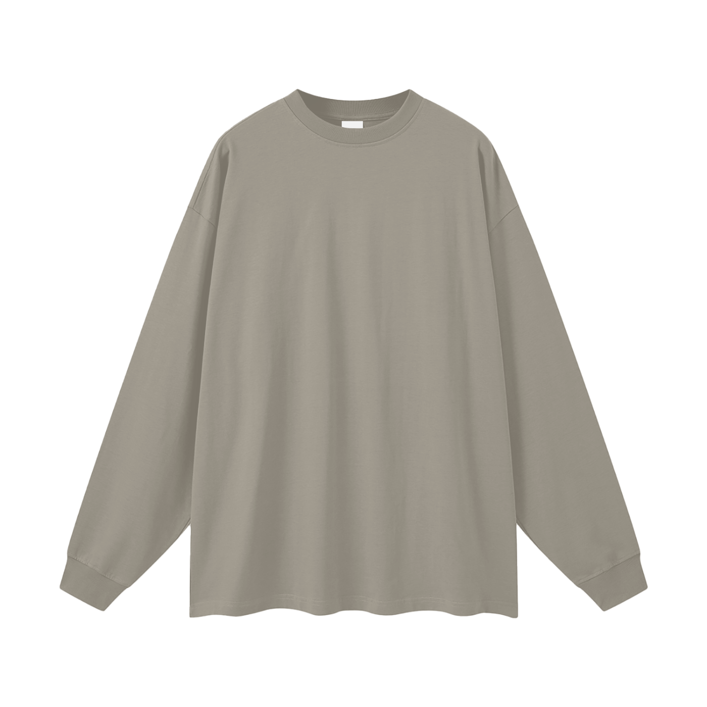 Beige long-sleeve shirt on a white background