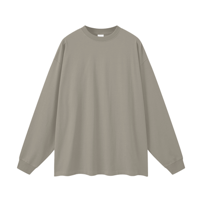 Beige long-sleeve shirt on a white background
