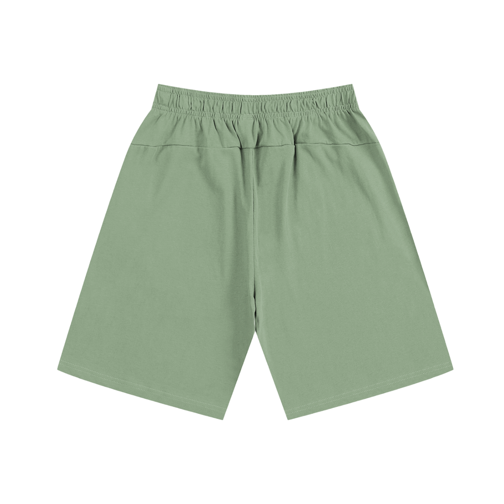 Green shorts on a white background