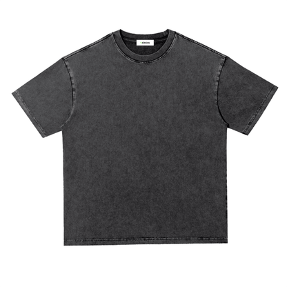 Black t-shirt on a white background