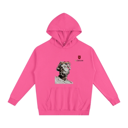 Artistic hoodie inspired by classical sculpture and modern streetwear.

