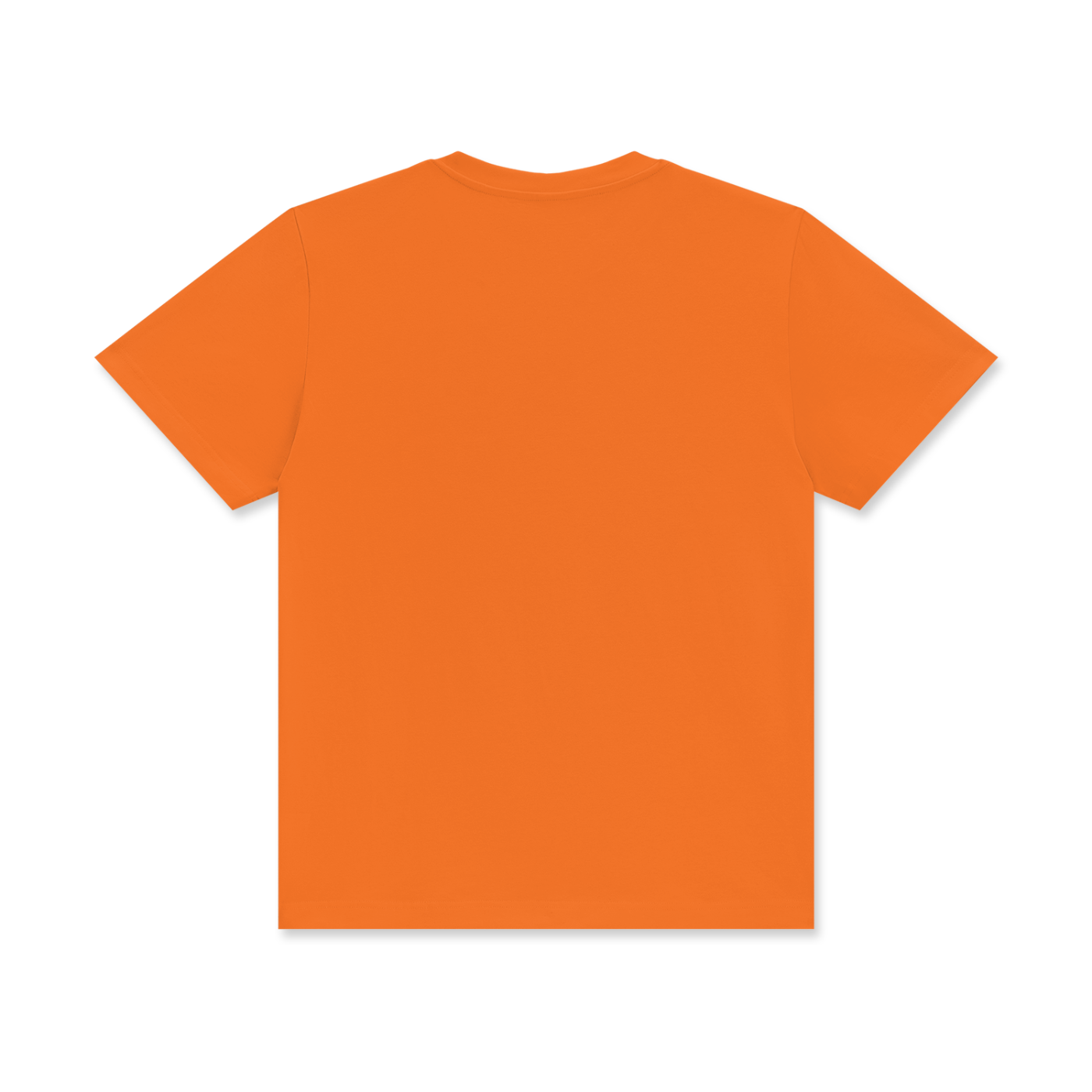 Orange t-shirt on a white background