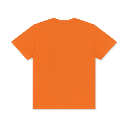 Orange t-shirt on a white background