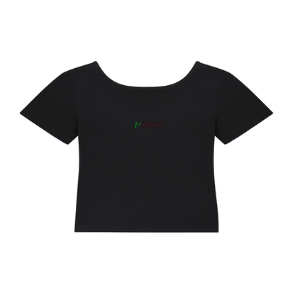Back view of fitted VÉRON premium cotton women’s shirt.