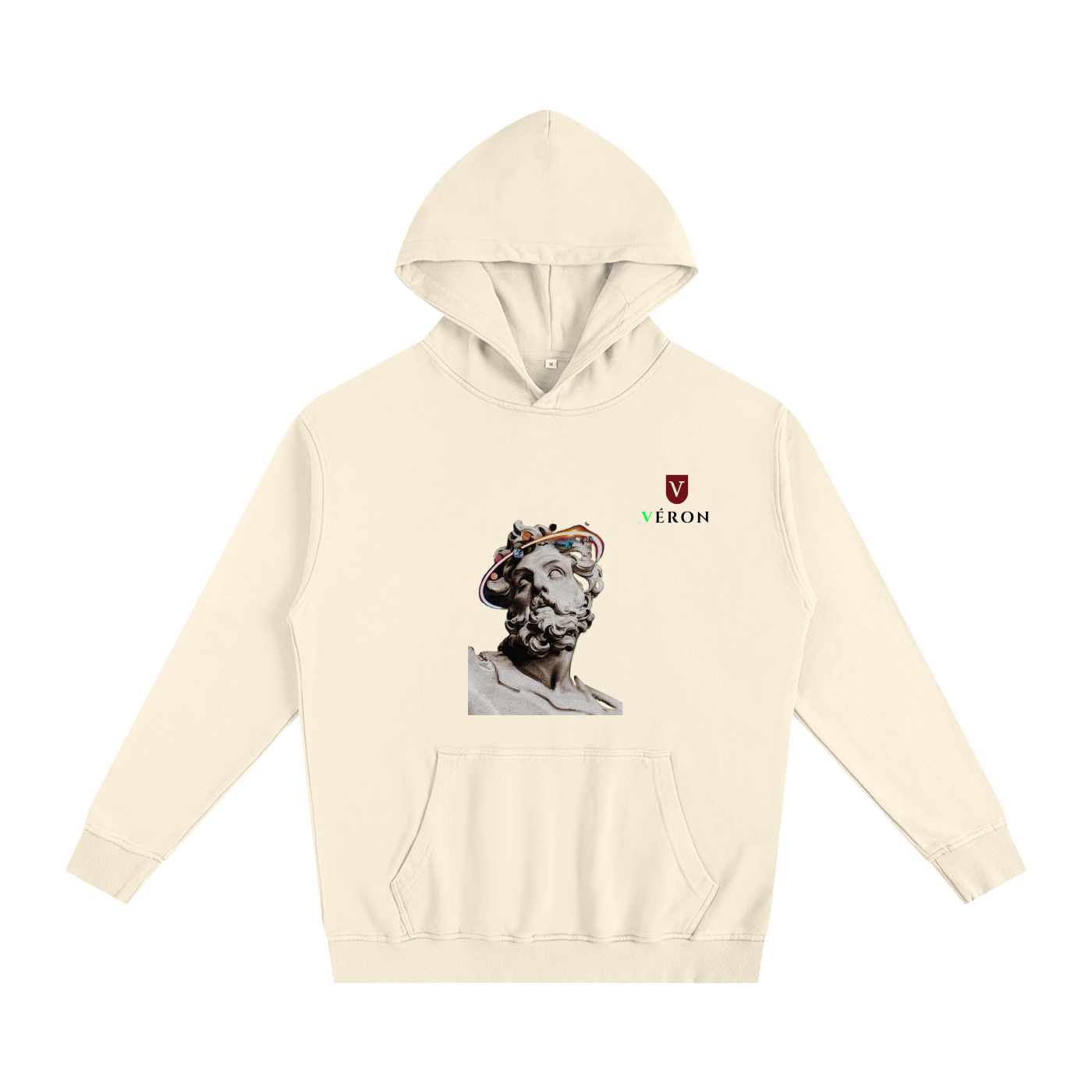 VÉRON La Sculpture Premium Unisex Hoodie front view with luxury print 3.

