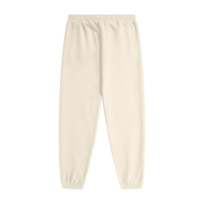 Beige sweatpants on a white background