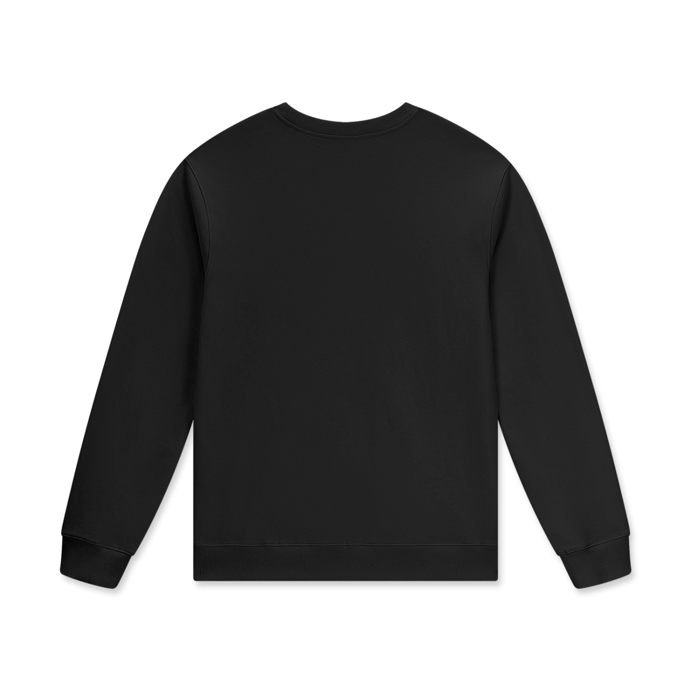 Black sweatshirt on a white background