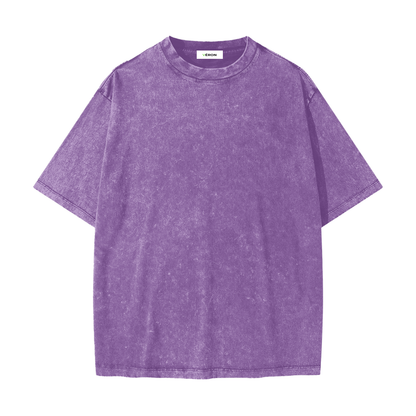 Premium cotton fabric close-up of VÉRON washed T-shirt 4