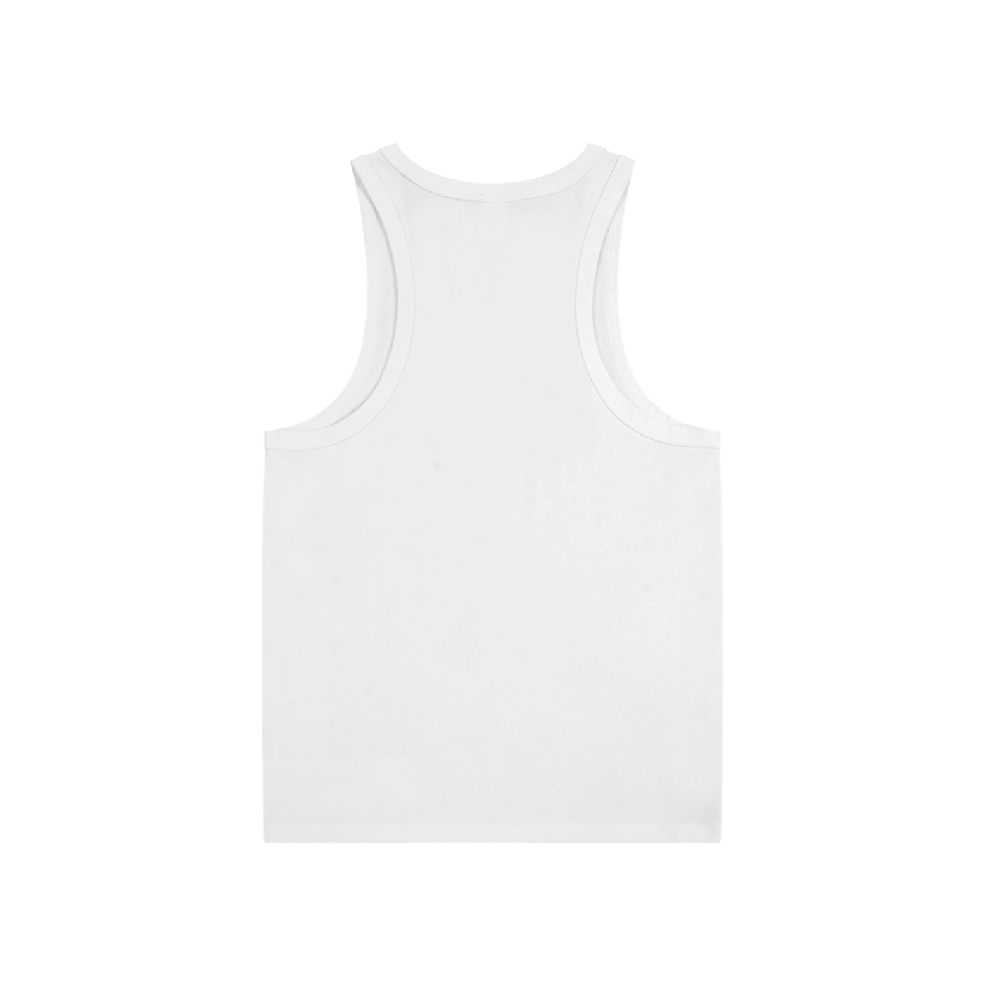 White tank top on a white background