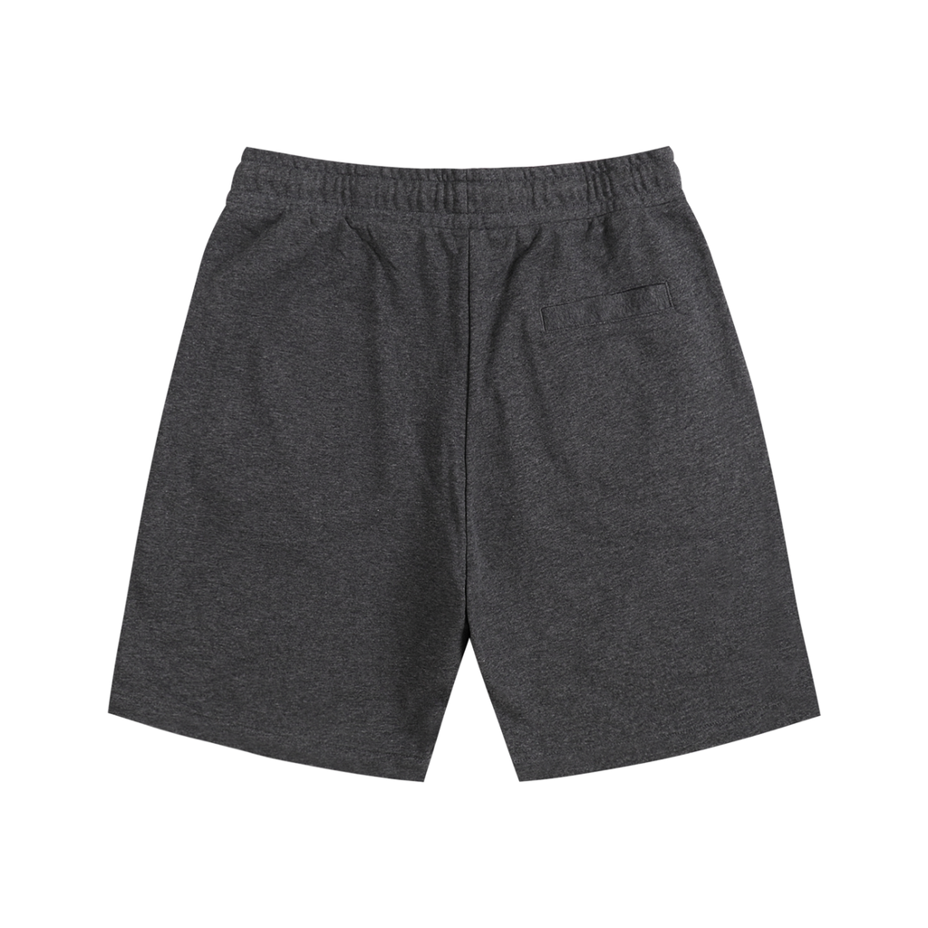Dark gray shorts on a white background