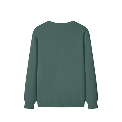 Green sweatshirt on a white background
