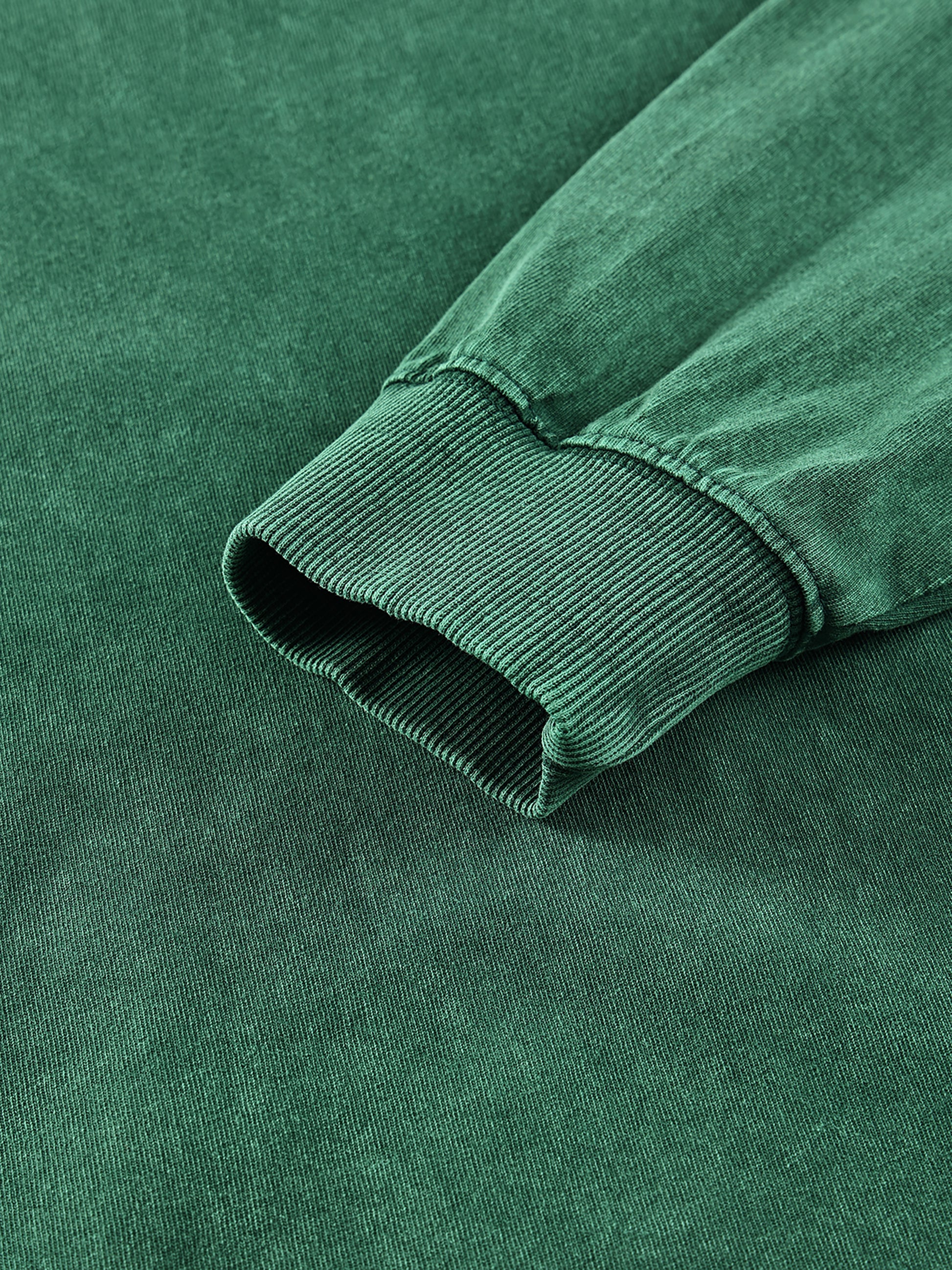 Close-up of a green fabric with a ribbed texture