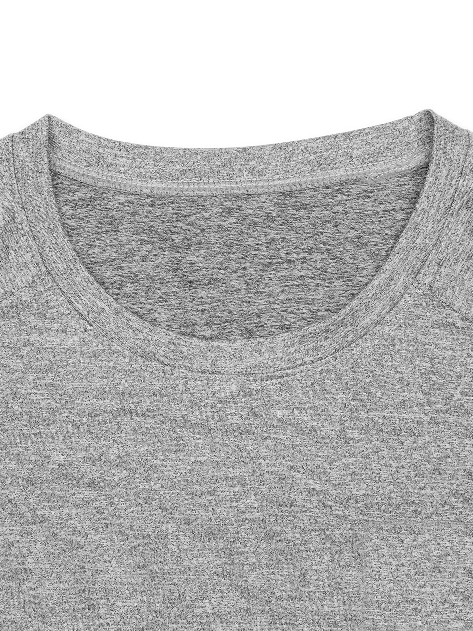 VERON Close-up of a gray t-shirt collar on a white background