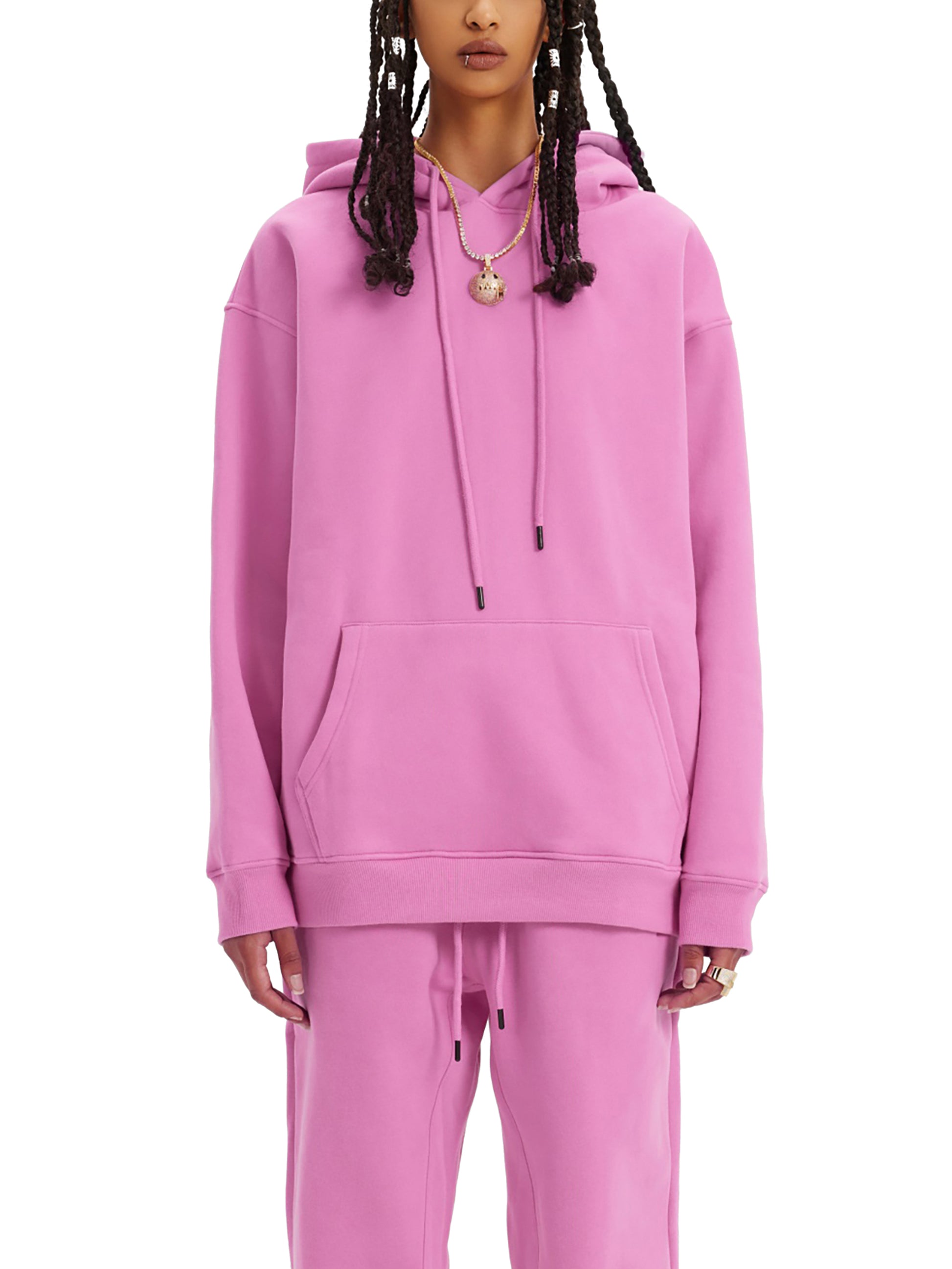 Model styling VÉRON Élixir Cristal luxury streetwear hoodie 4