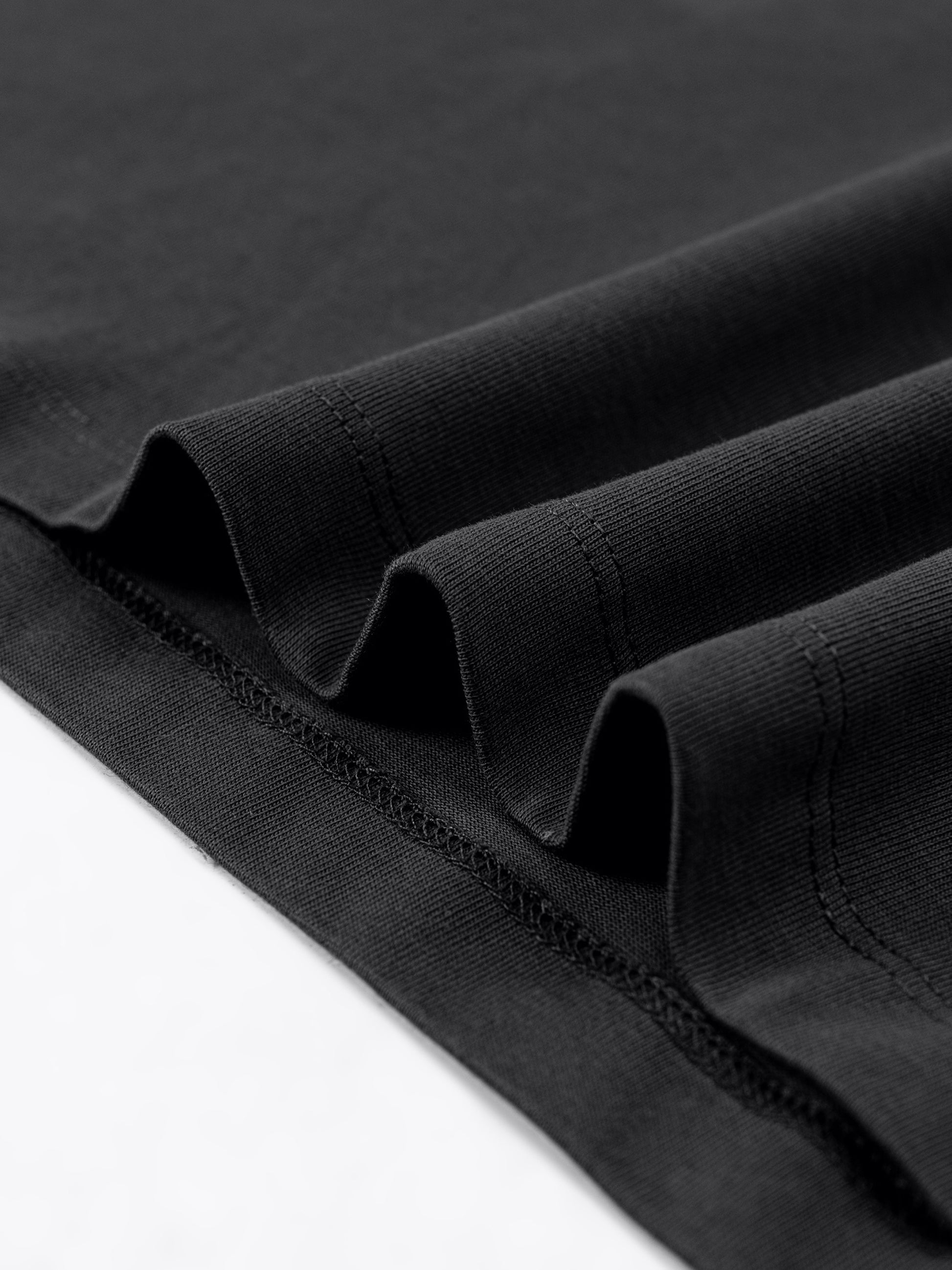 Close-up of black fabric with a white background