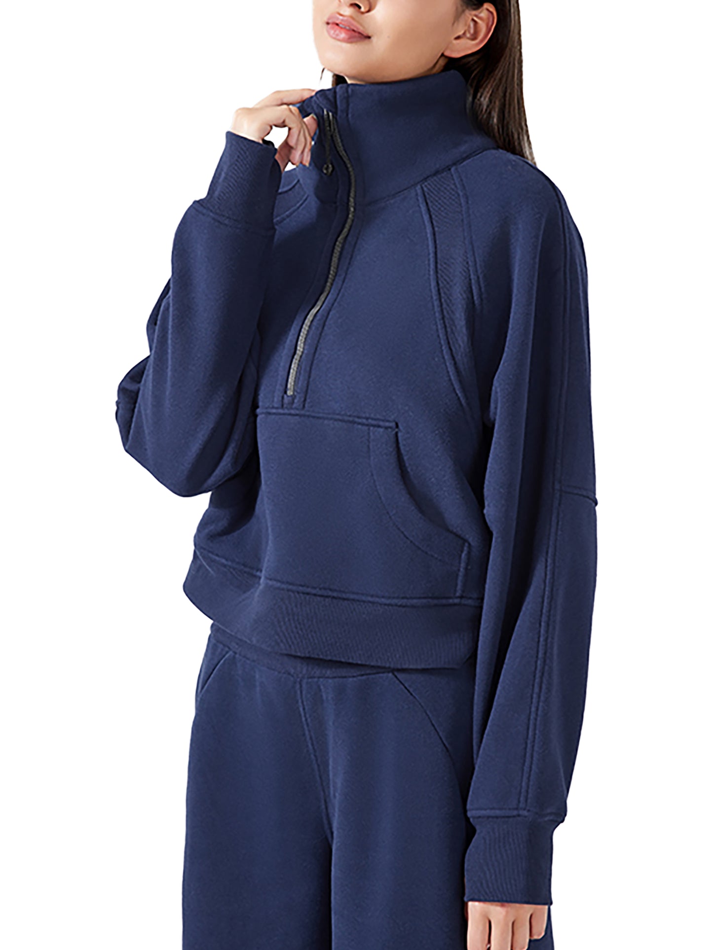 Model wearing VÉRON women’s luxury streetwear sweatshirt 6