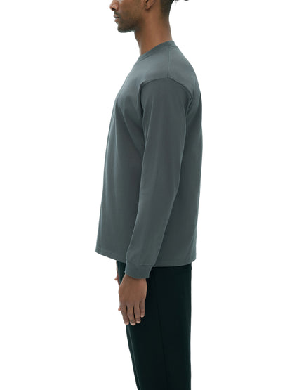 Model wearing VÉRON Domitille designer long sleeve tee casual style 7