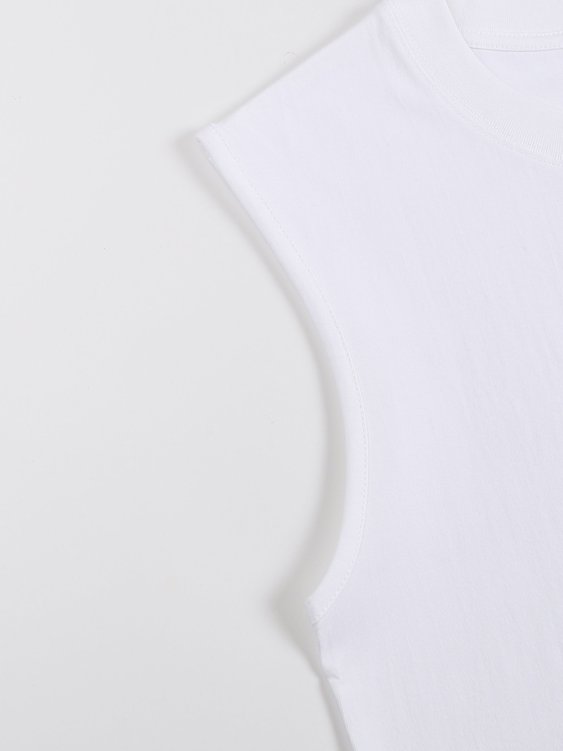 White tank top on a light gray background