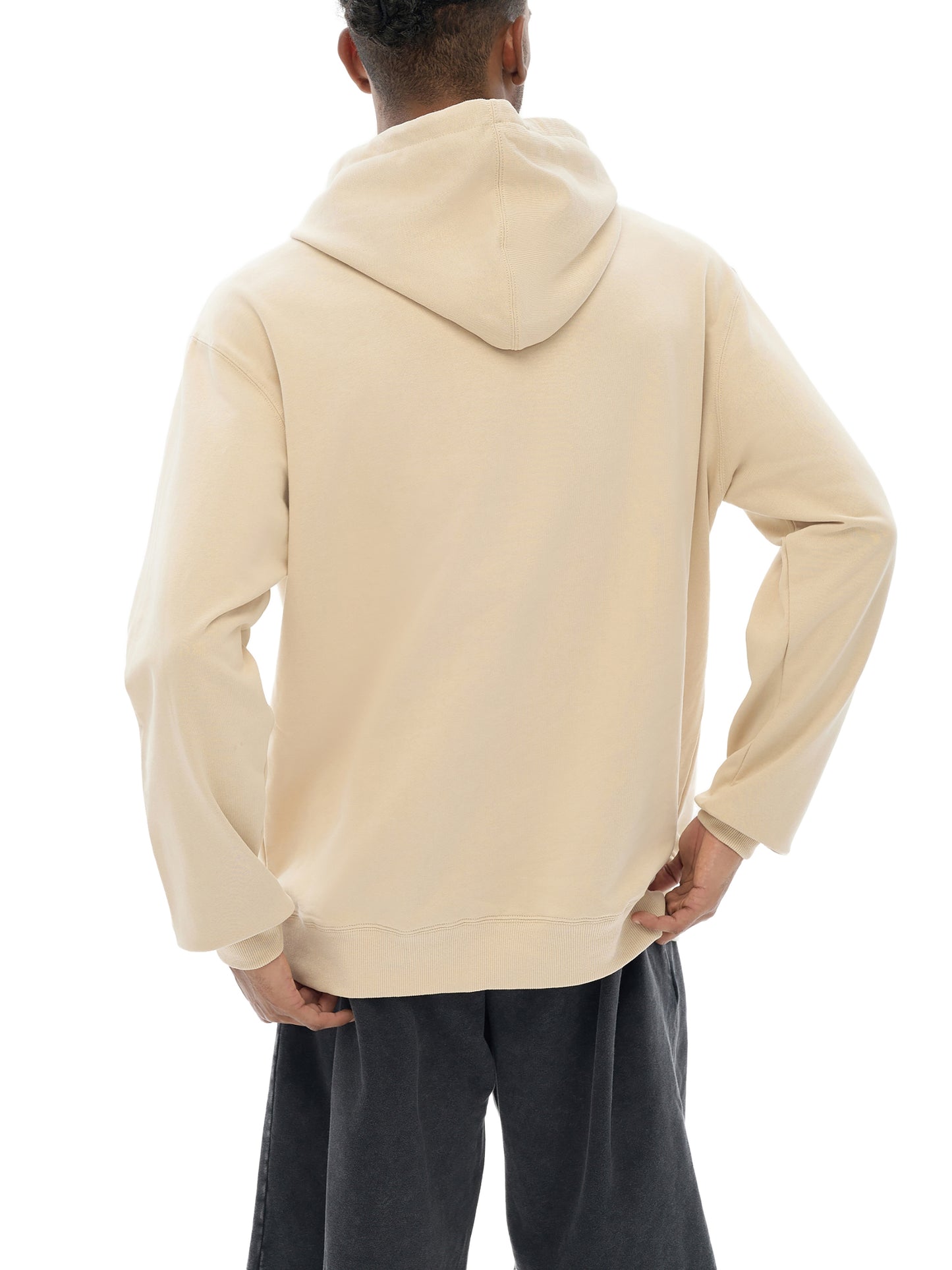 Lifestyle shot of VÉRON Quartz hoodie with minimalist streetwear vibe 2