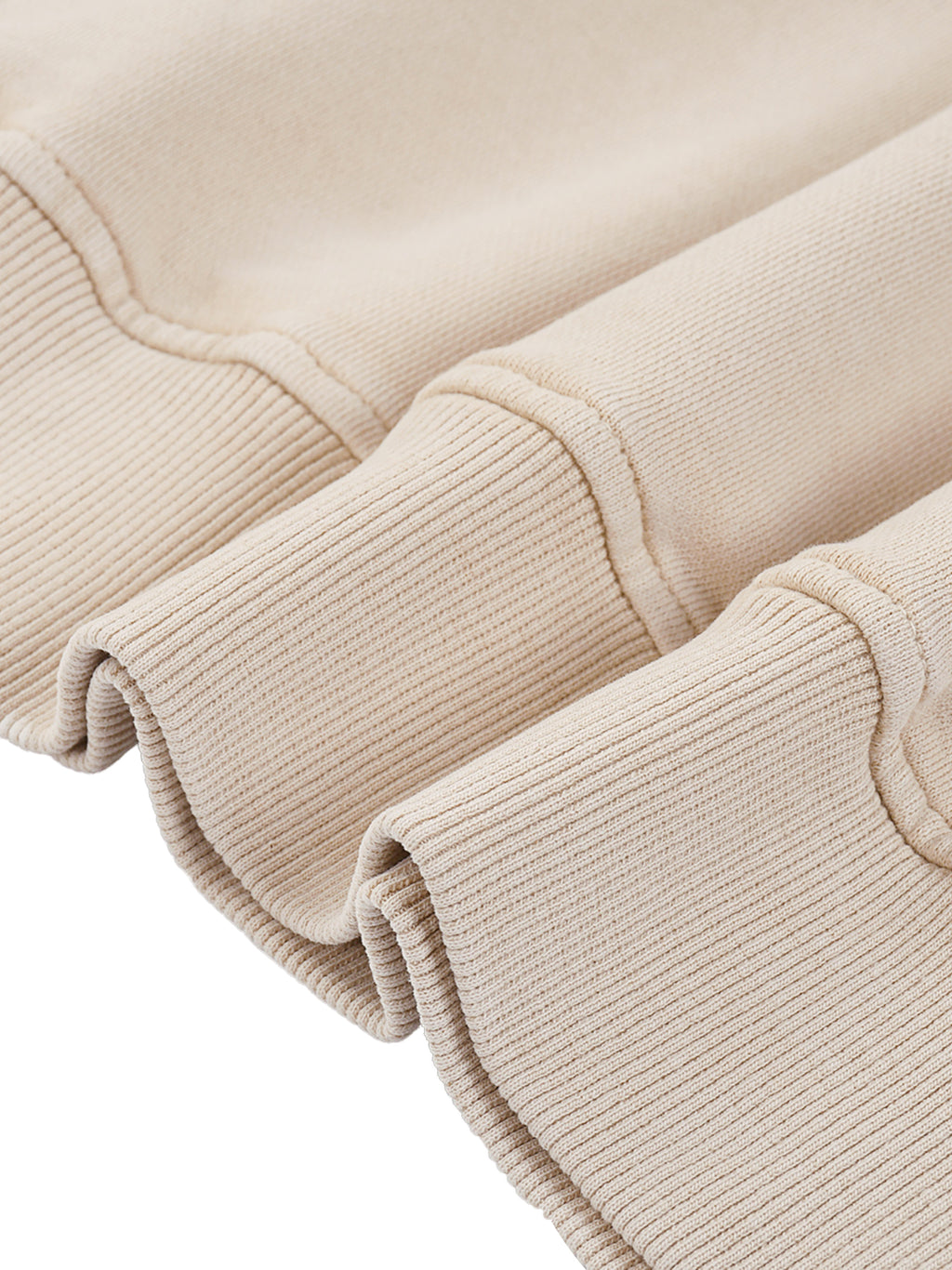 Close-up of vintage washed platinum fabric on VÉRON sweatshirt 2