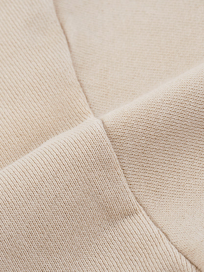 Close-up of beige fabric texture