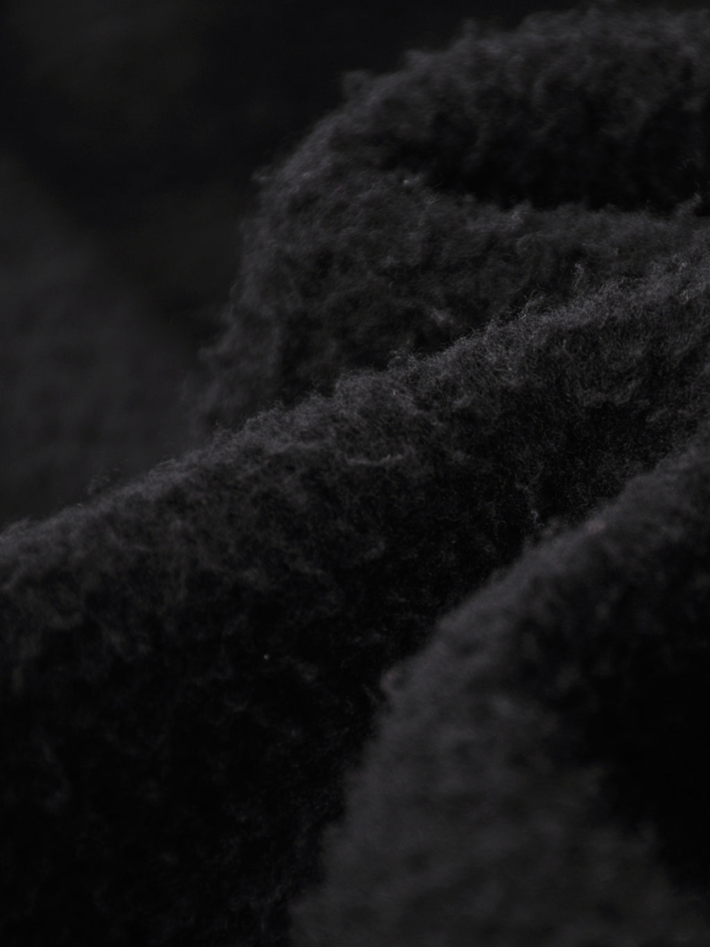 Close-up of textured black fabric