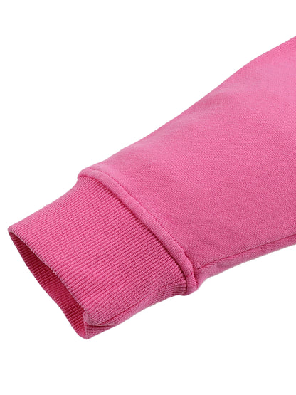 Close-up of a pink fabric sleeve on a white background