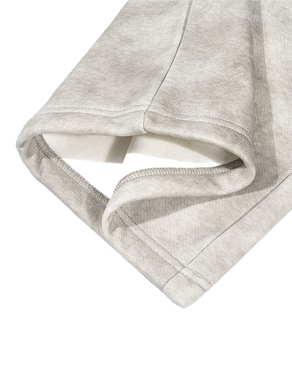 VERON Close-up of a light gray hoodie with a white interior on a white background