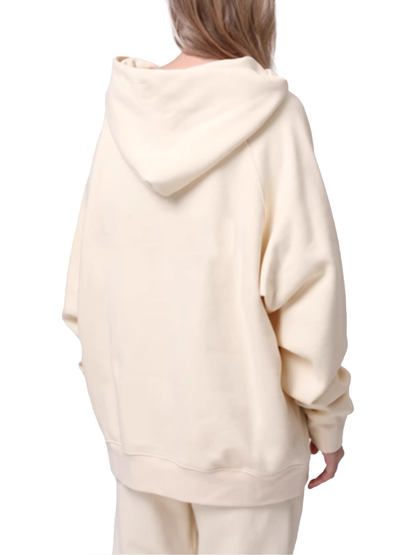 Model wearing VÉRON unisex Saint-Raphaël zip hoodie streetwear style 4