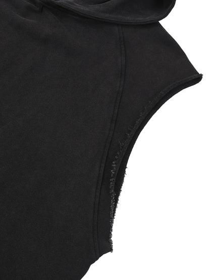 Close-up of vintage washed cotton fabric on VÉRON Rue Amour tank top 2