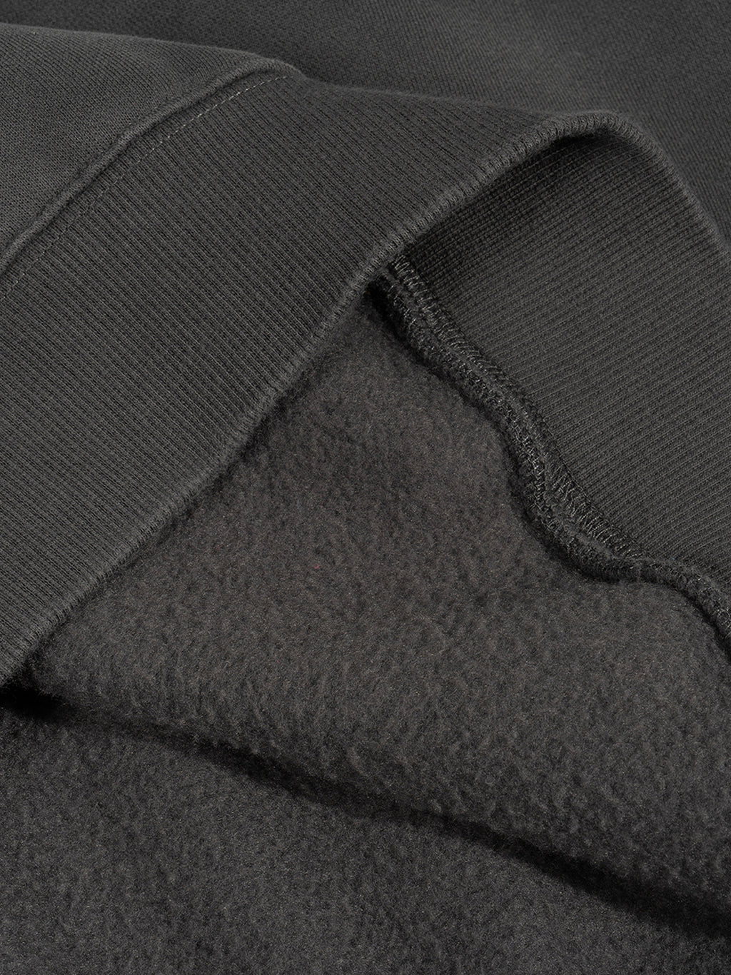 Close-up of a dark gray fleece blanket