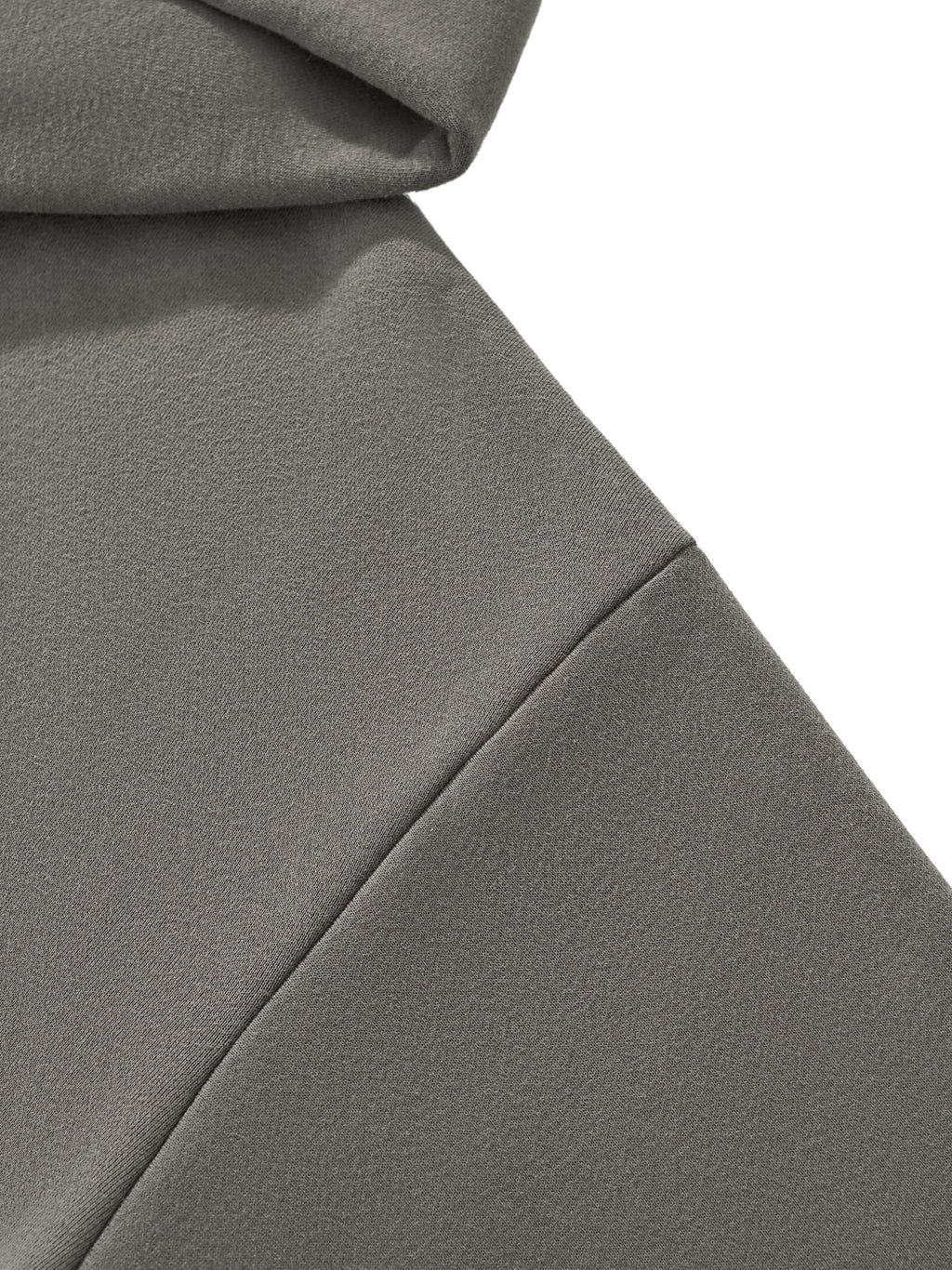 Close-up of gray fabric with a white background