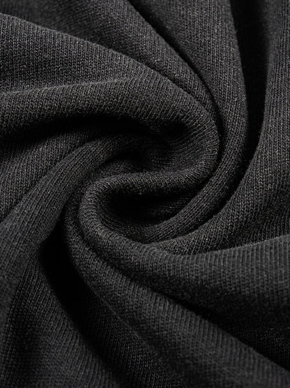Close-up of dark gray fabric with visible texture