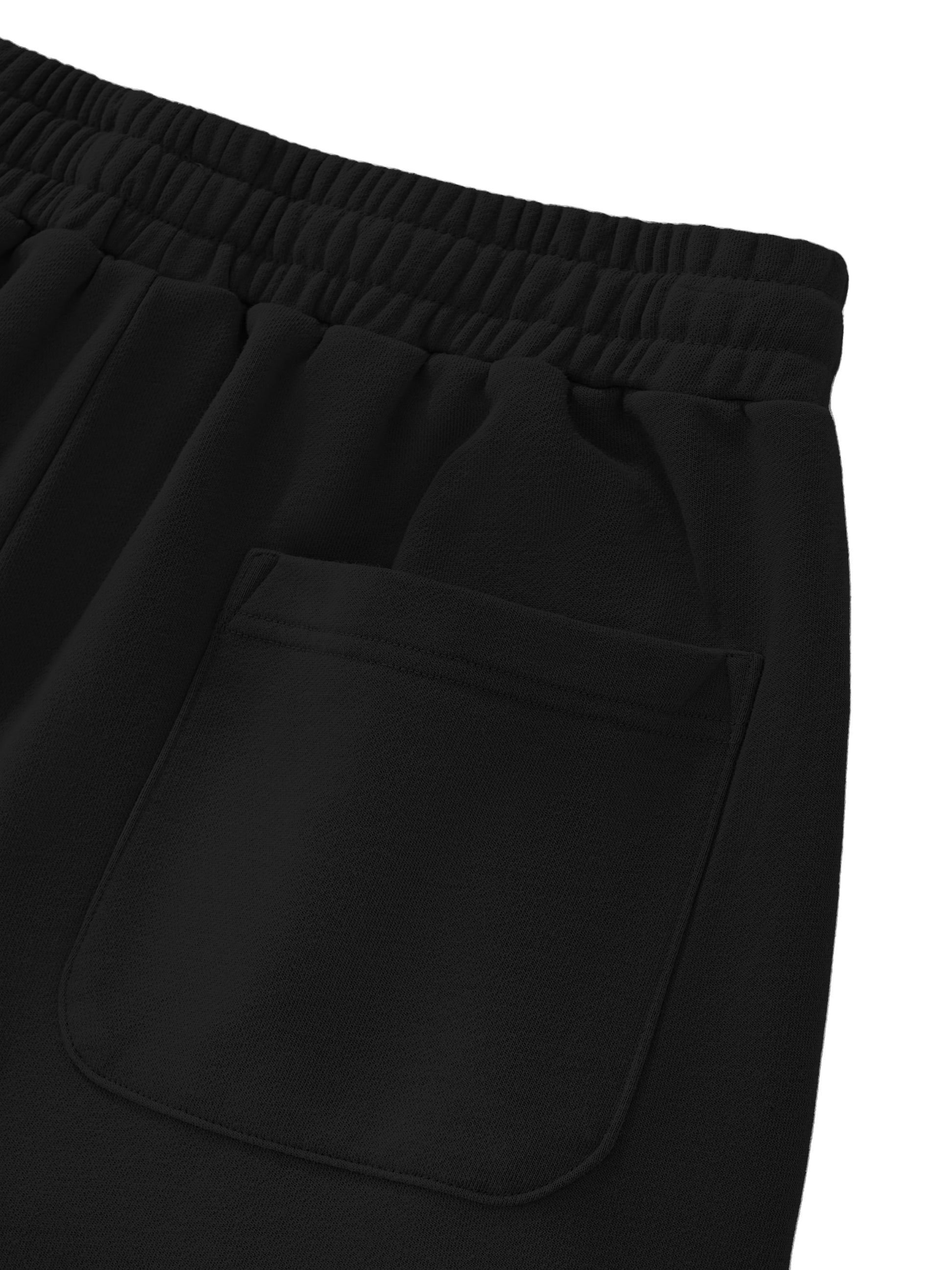 Black pants with a pocket on a white background