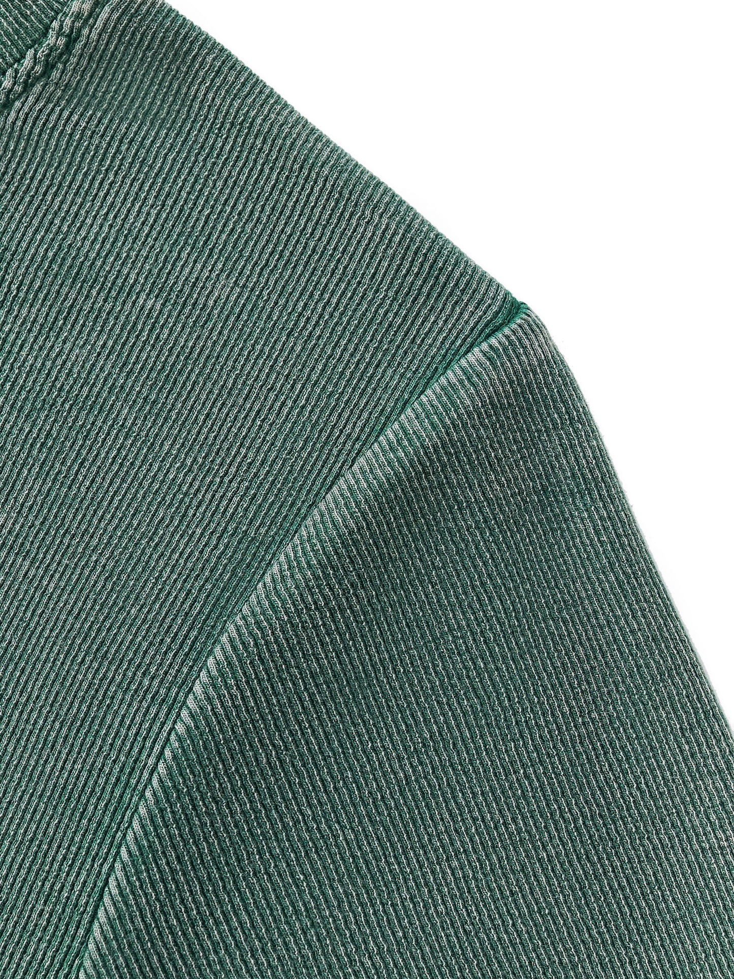Close-up of thick vintage-wash fabric texture of VÉRON women's tee 3.


