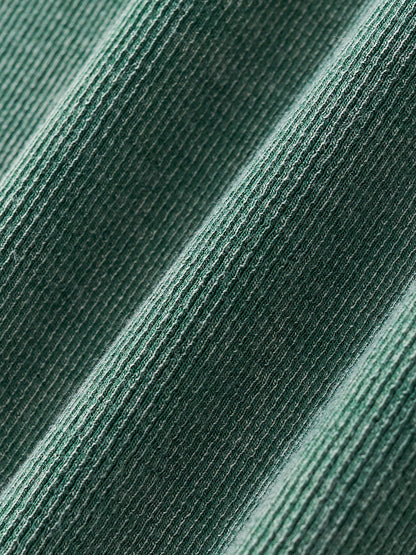 Close-up of thick vintage-wash fabric texture of VÉRON women's tee 5. 

