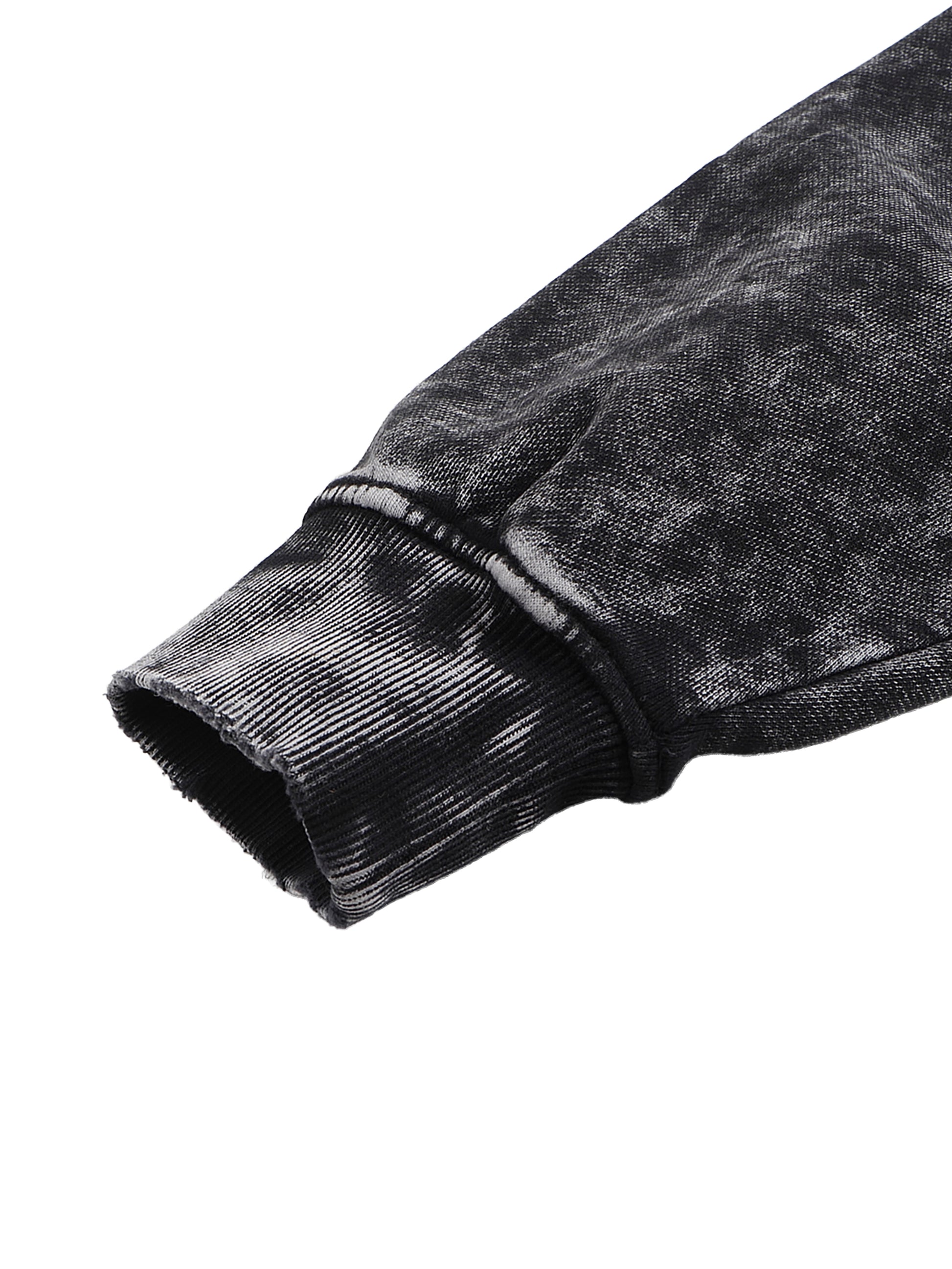 VÉRON Cristal Noir Washed Sweatshirt front view in vintage black 5