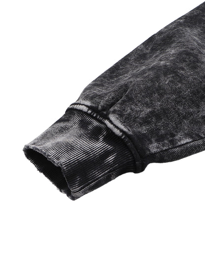VÉRON Cristal Noir Washed Sweatshirt front view in vintage black 5