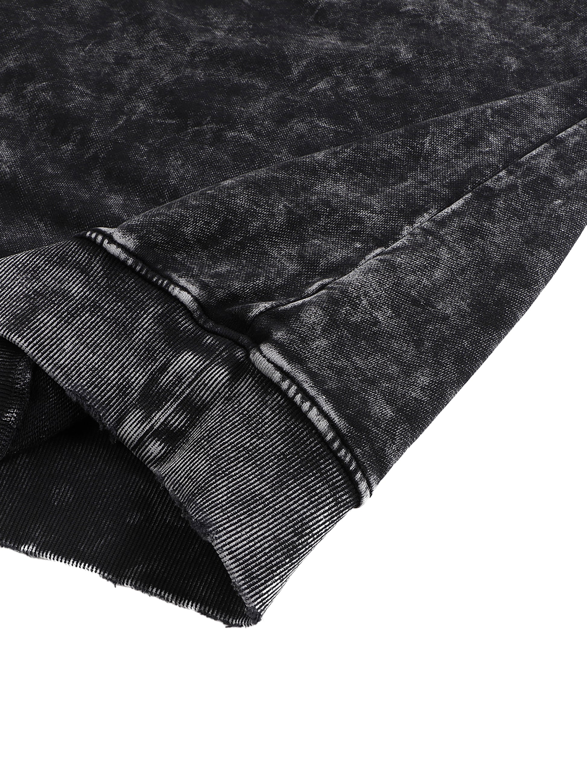 VÉRON Cristal Noir Washed Sweatshirt front view in vintage black 6
