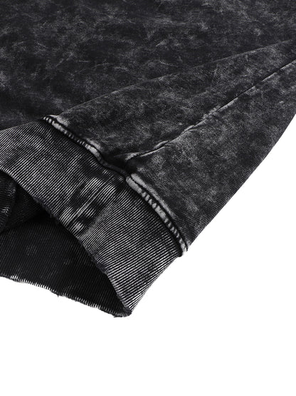 VÉRON Cristal Noir Washed Sweatshirt front view in vintage black 6