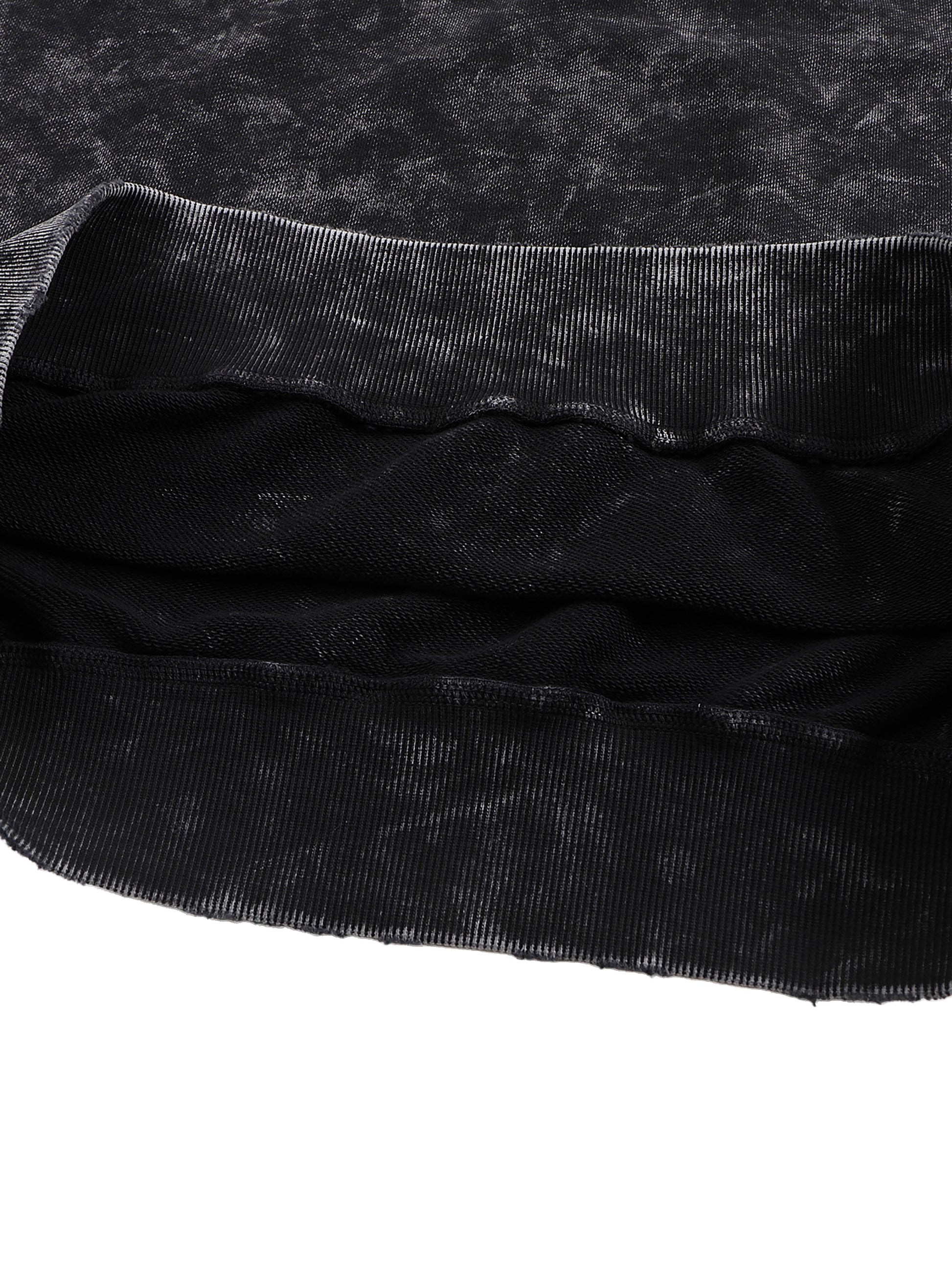 VÉRON Cristal Noir Washed Sweatshirt front view in vintage black 8