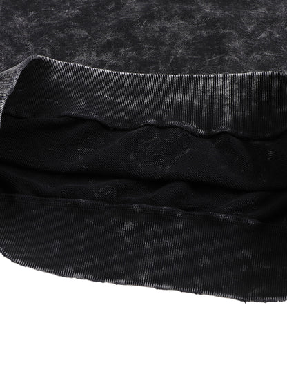VÉRON Cristal Noir Washed Sweatshirt front view in vintage black 8