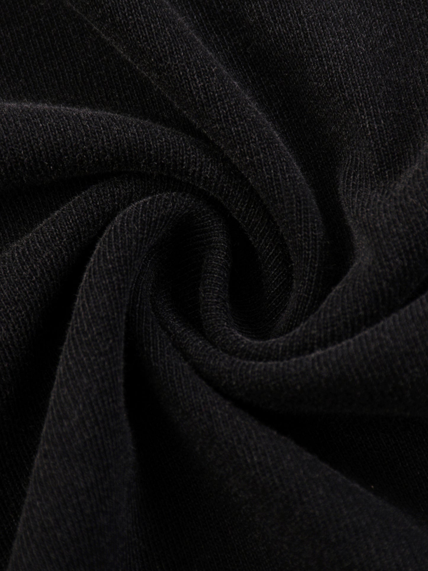 Close-up of black fabric with a textured pattern