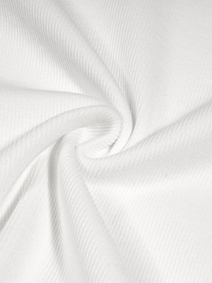 Close-up of ribbed cotton fabric texture for La Huchette VÉRON tee 6.

 
