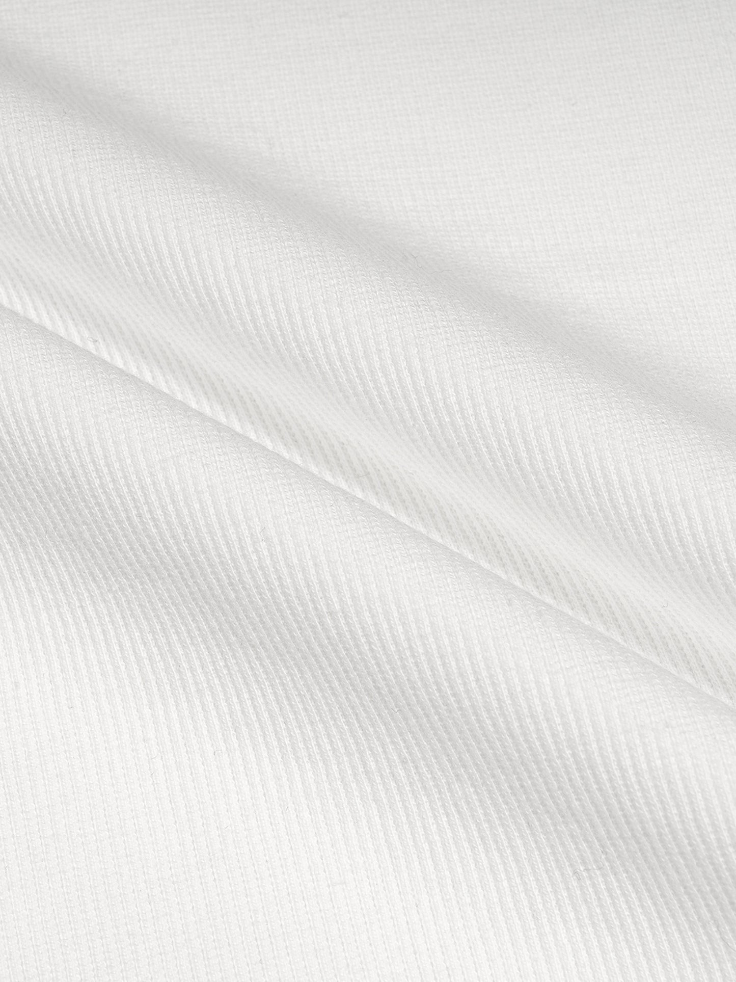 Close-up of ribbed cotton fabric texture for La Huchette VÉRON tee 5.

