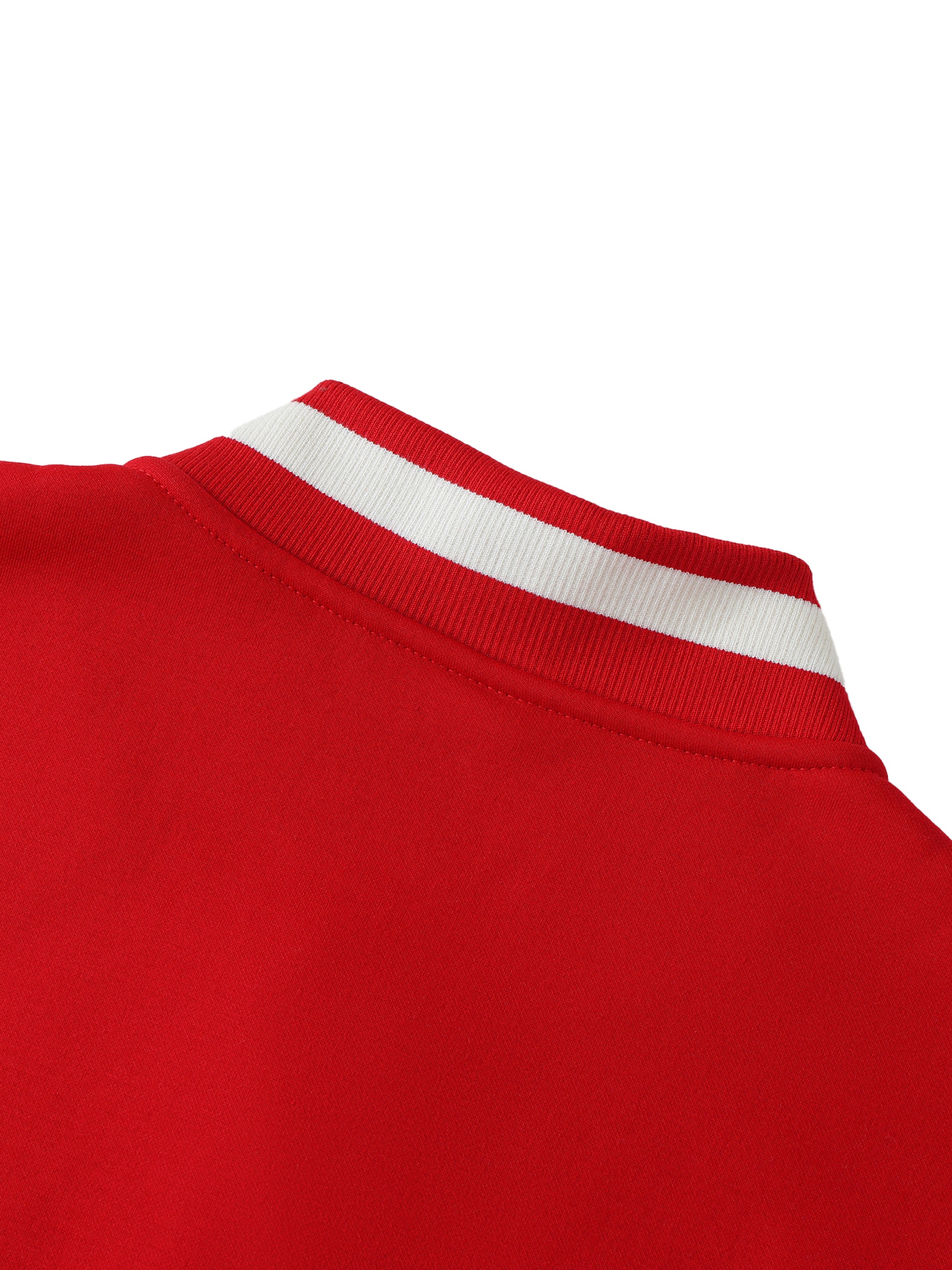 Close-up of embroidery on VÉRON Paradis Étoilé unisex varsity jacket 2