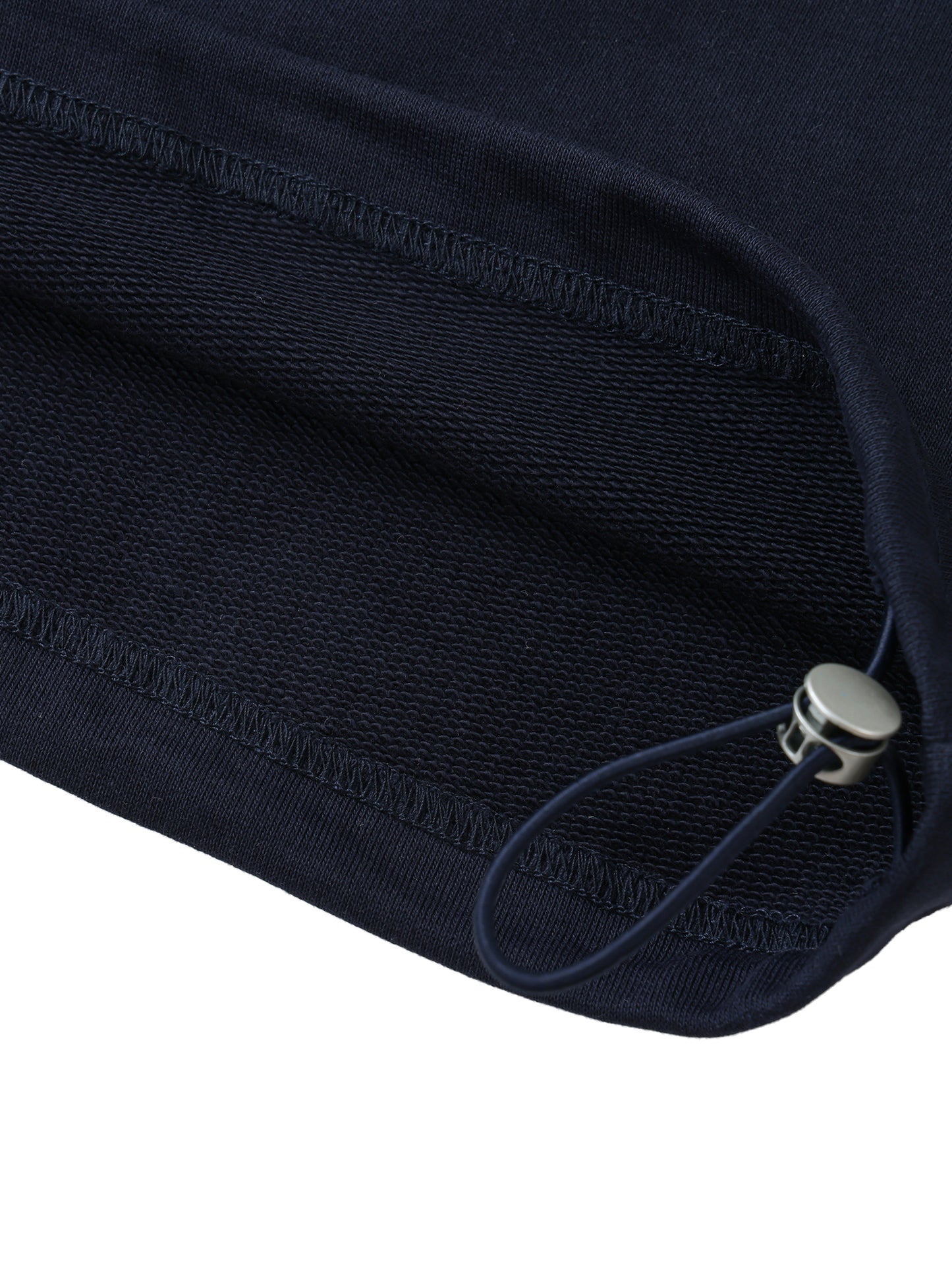 Sweater Close-up of a navy blue garment with a zipper on a white background
